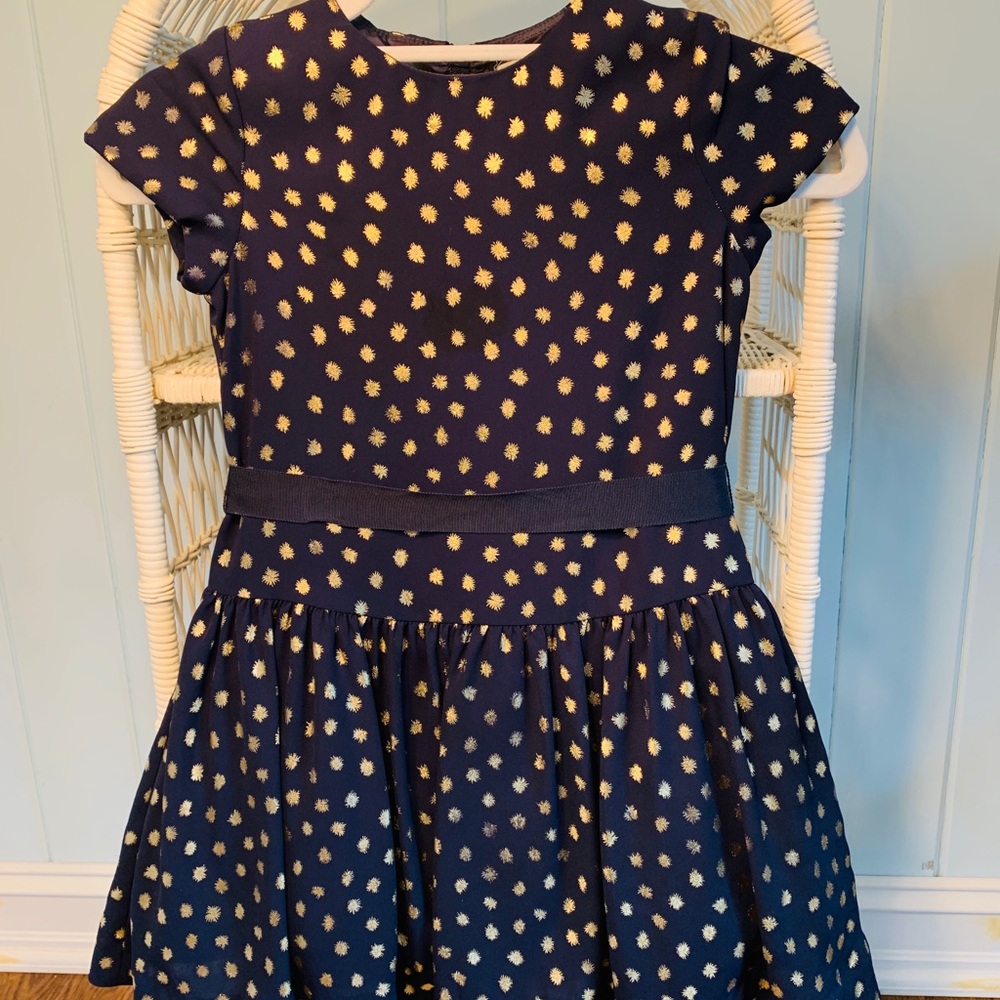 Crewcuts Metallic Starburst Dress EUC